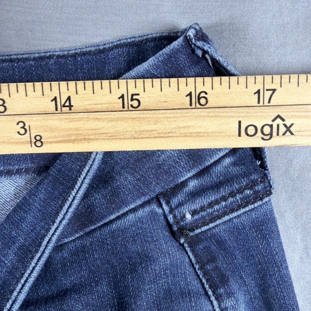 Womens 14 Bootcut Jeans Seven7 Dark Blue Tummyless High Rise Stretch Denim - Picture 6 of 14